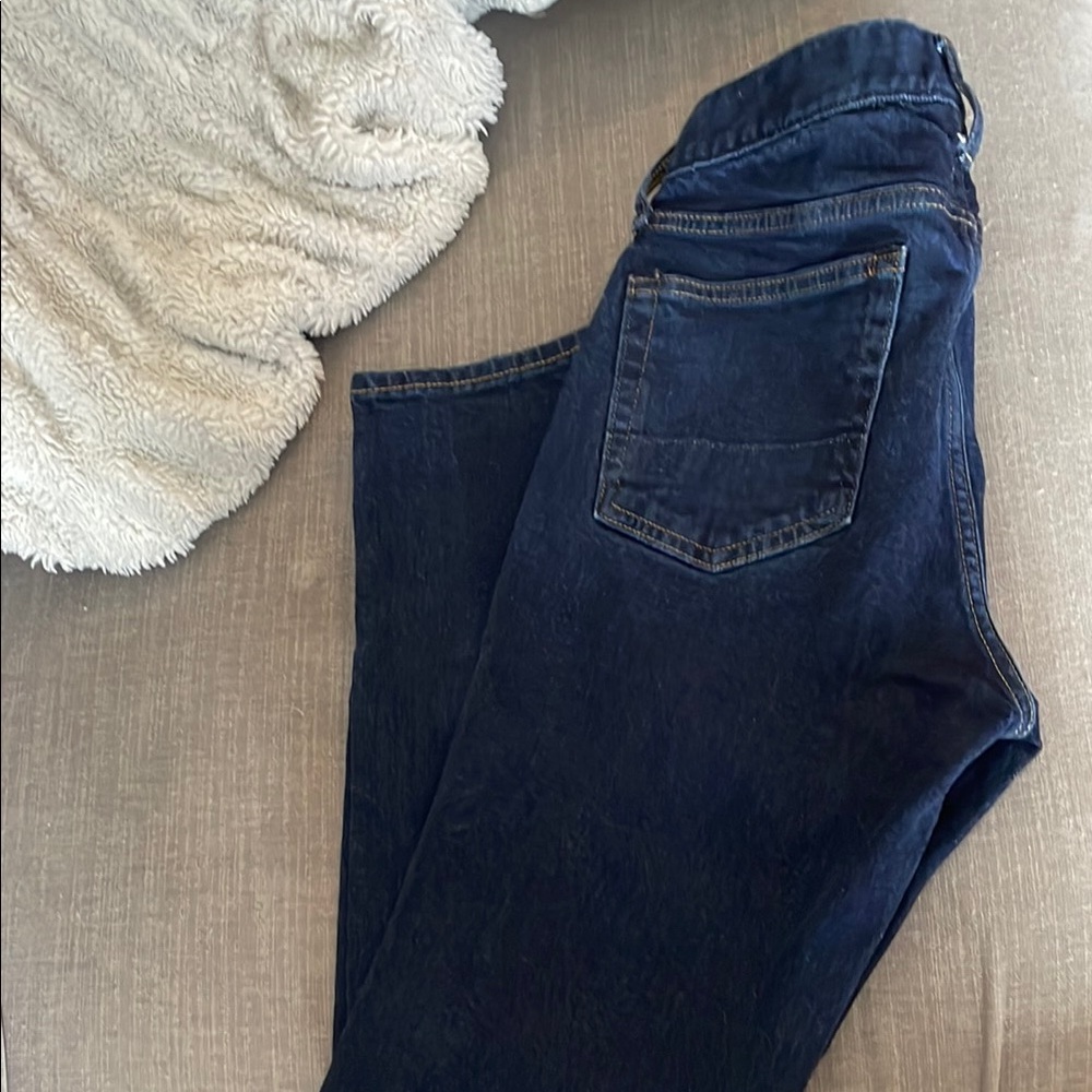 Blue Straight Jeans with Stretch and Classic Fit 30x30